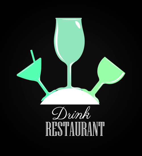 Drinks restaurant menu cover vector 02