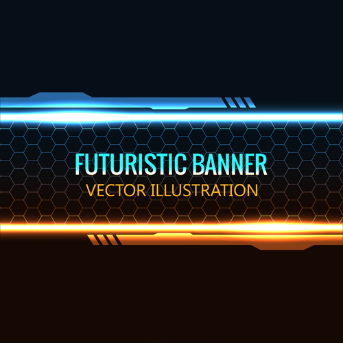 Futuristic banner concept vector 02 Futuristic banner concept vector 02