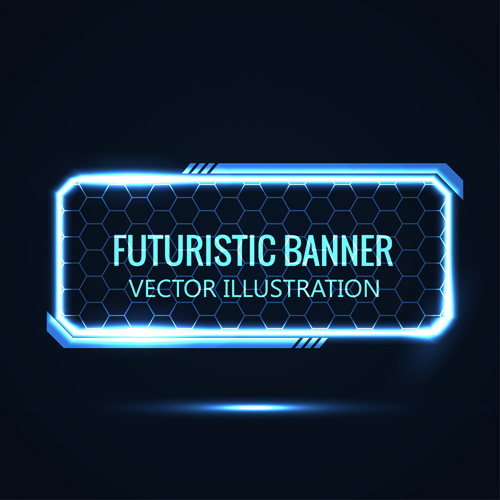 Futuristic banner concept vector 03 Futuristic banner concept vector 03
