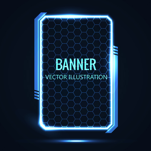 Futuristic banner concept vector 04