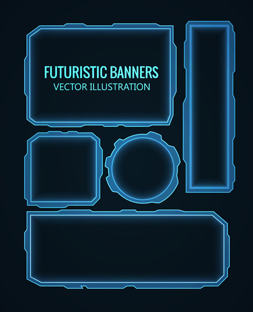 Futuristic banner concept vector 09 Futuristic banner concept vector 09