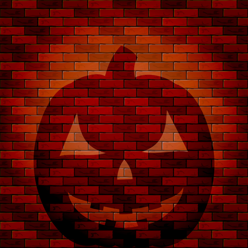 Halloween brick wall background vector 03 Halloween brick wall background vector 03