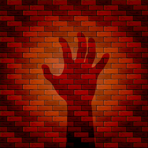 Halloween brick wall background vector 04 Halloween brick wall background vector 04