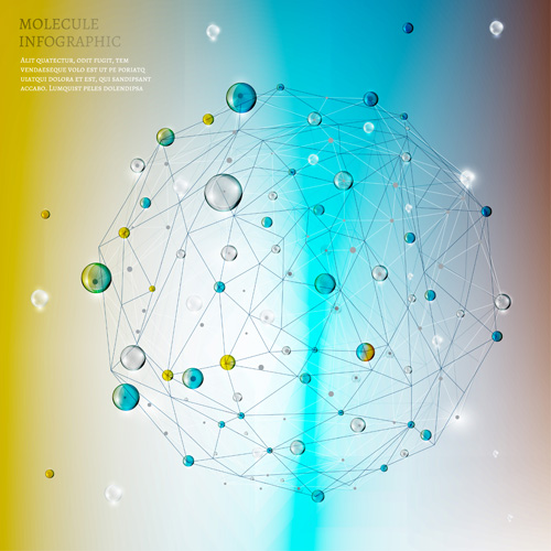 Molecule elements infographics vectors 02 Molecule elements infographics vectors 02