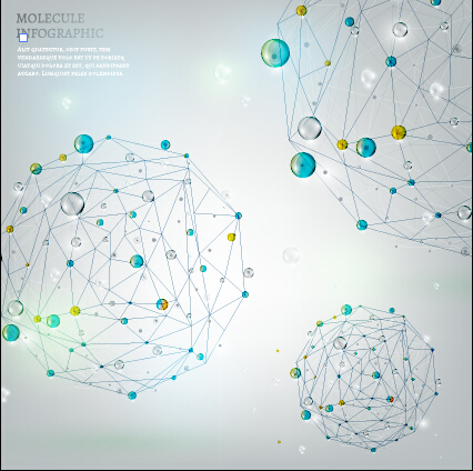 Molecule elements infographics vectors 03 Molecule elements infographics vectors 03