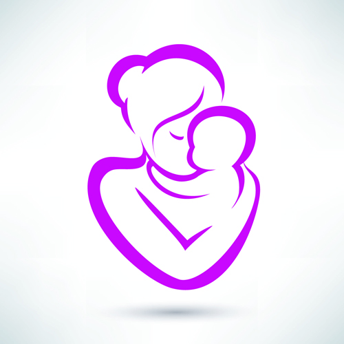 Pregnacy abstract design vector 02