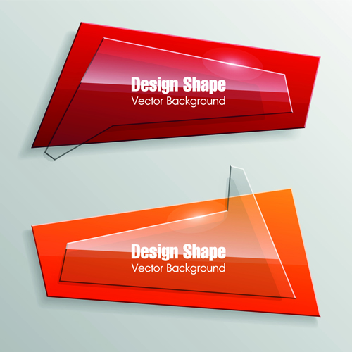 shiny origami glass banner 