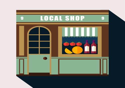 Stores with long shadow flat vector material 03 Stores with long shadow flat vector material 03