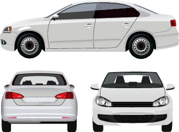 White sedan design vector White sedan design vector