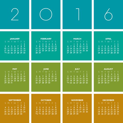 calendar boxes 2016 