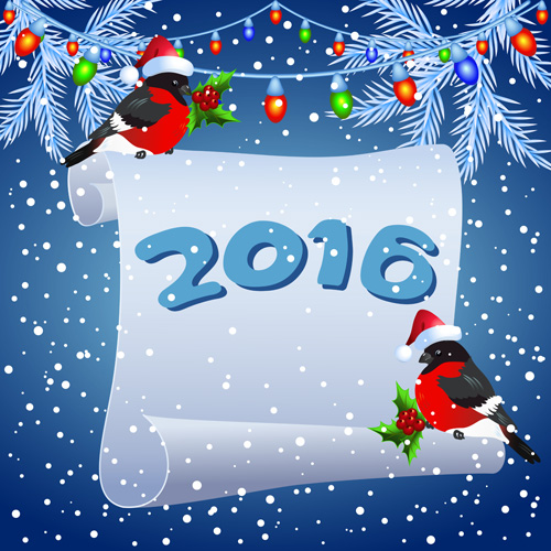2016 christmas background with paper vector 02 2016 christmas background with paper vector 02
