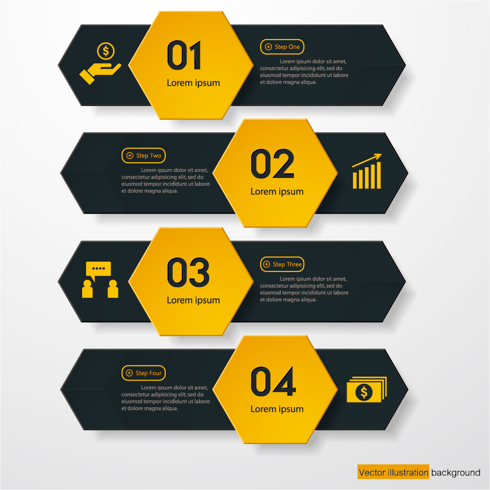 Black with yellow business background vector 03 Black with yellow business background vector 03