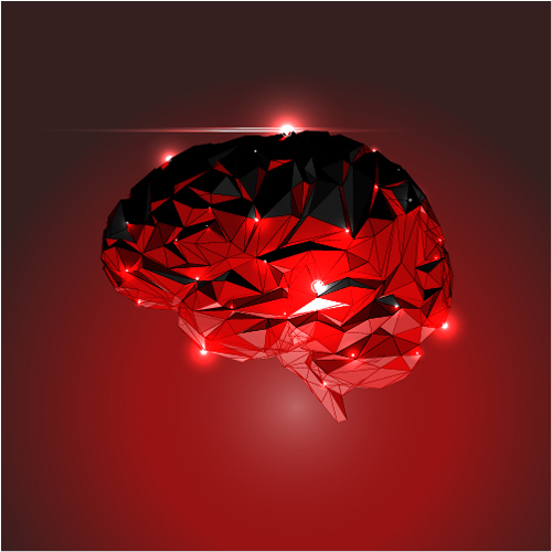 Brain geometric shapes vector illustration 04 Brain geometric shapes vector illustration 04
