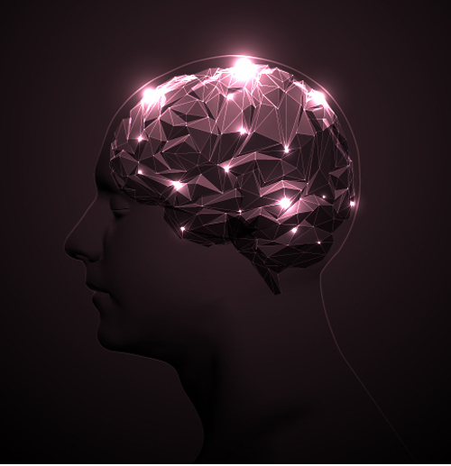Brain geometric shapes vector illustration 10 Brain geometric shapes vector illustration 10