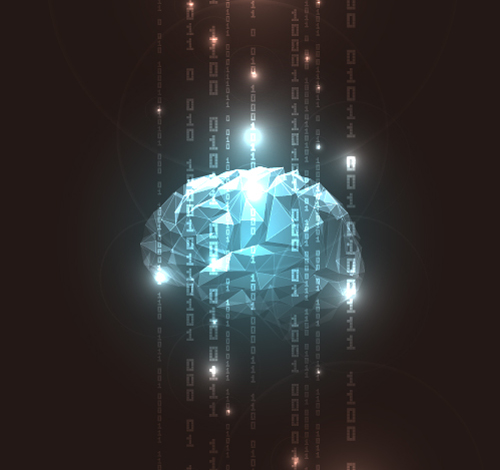 Brain geometric shapes vector illustration 12 Brain geometric shapes vector illustration 12