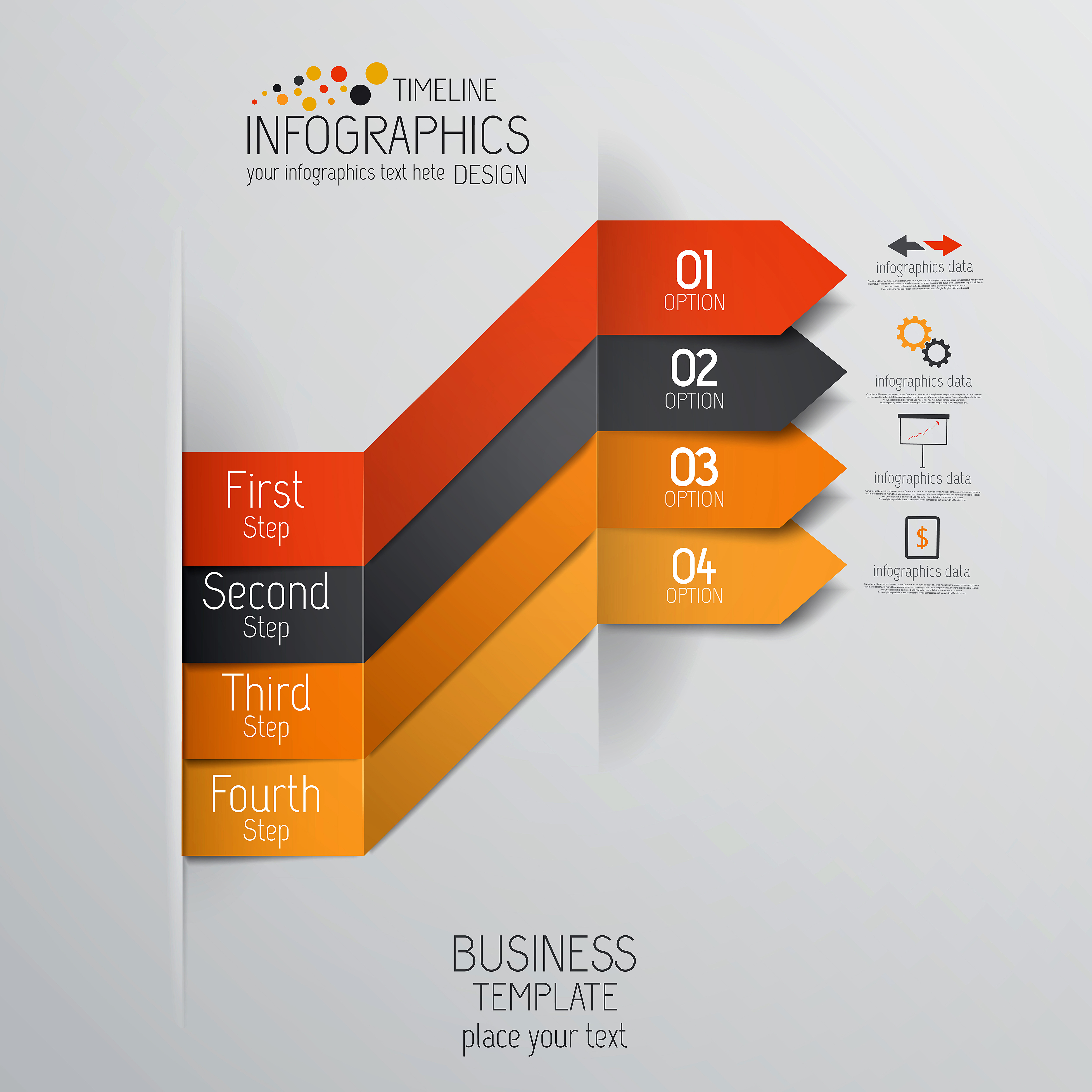 Colored banners infographic vectors 09