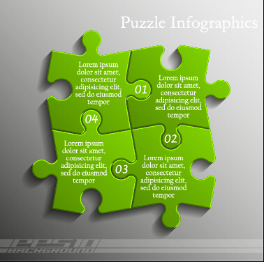 template vector template puzzle infographic graphic creative 