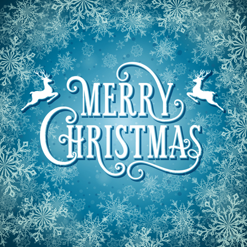 Merry christmas with snow background vectors Merry christmas with snow background vectors