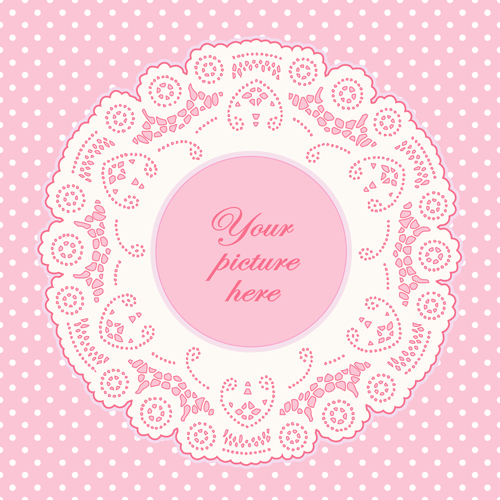 Round lace frames vector set 01 Round lace frames vector set 01