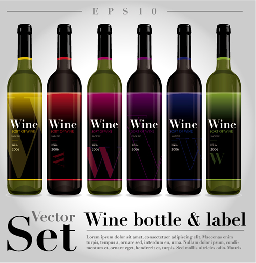 wine material design bottle 