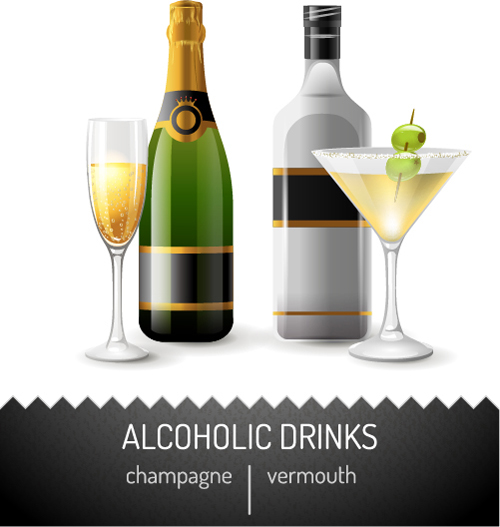 Vector wine bottle design material set 07 Vector wine bottle design material set 07