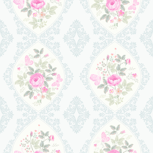 Vintage pattern flower decro vector 02 Vintage pattern flower decro vector 02