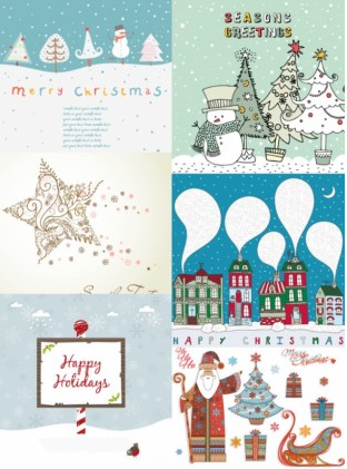 christmas cartoon illustration vintage vector christmas cartoon illustration vintage vector