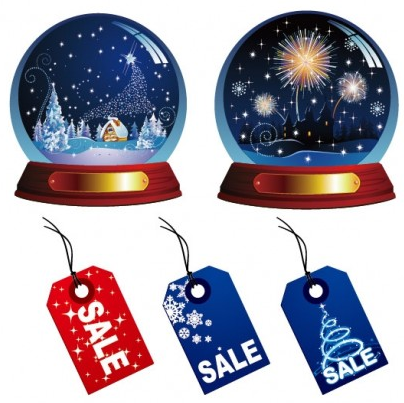 tag sales crystal christmas ball 