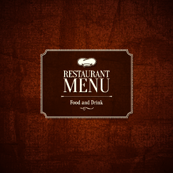 template Retro font restaurant menu creative 
