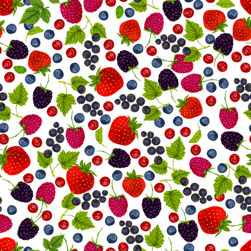 Berry pattern seamless vector material 03 Berry pattern seamless vector material 03