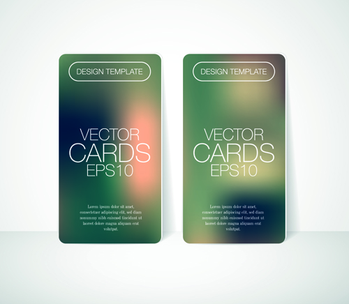 Blurred colored card vector design 01 Blurred colored card vector design 01