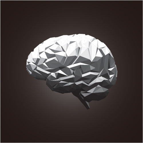 Brain geometric shapes vector illustration 02 Brain geometric shapes vector illustration 02
