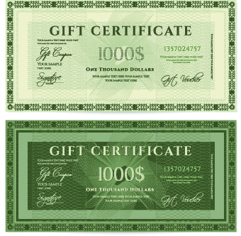 Certificate coupon design template vector 04 Certificate coupon design template vector 04