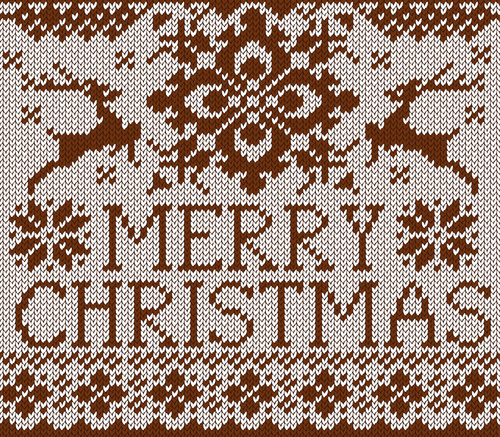pattern knitted elements christmas 