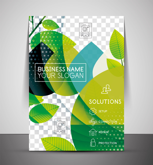 Corporate flyer cover set vector illustration 03 Corporate flyer cover set vector illustration 03