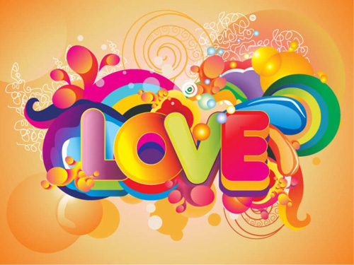 Love with fashion background vector Love with fashion background vector