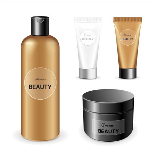 Makeup box packaging vector template 01