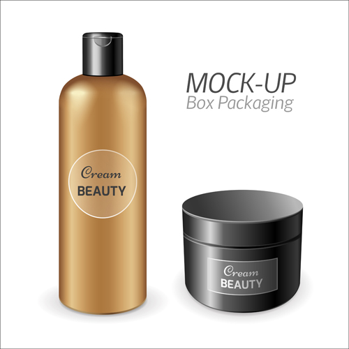 Makeup box packaging vector template 04 Makeup box packaging vector template 04