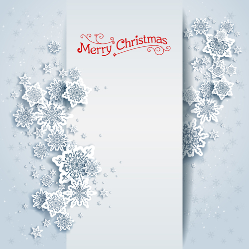 white snowflake paper christmas cards 