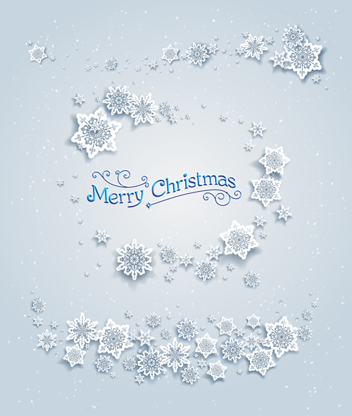 white snowflake paper christmas cards 