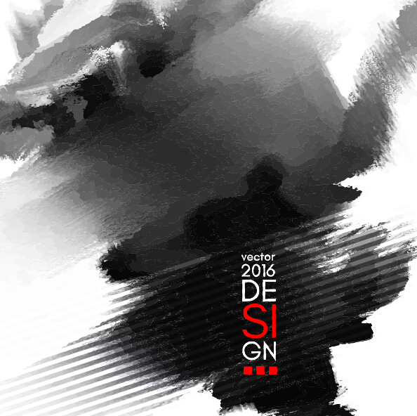 Vector inkblot grunge background 02