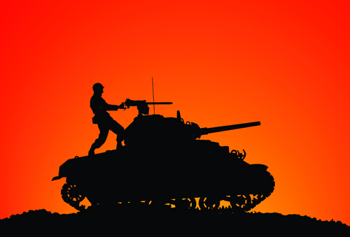 Vector soldiers silhouetter set 05 Vector soldiers silhouetter set 05