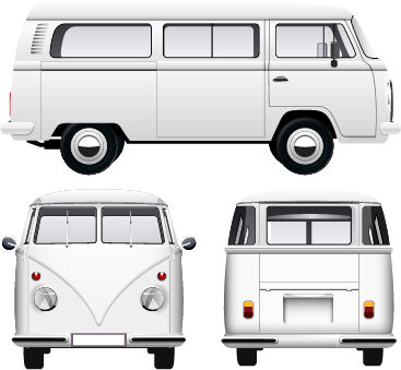 White old van vector White old van vector