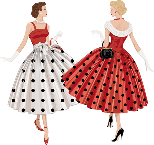Beautiful woman design elements vector 01
