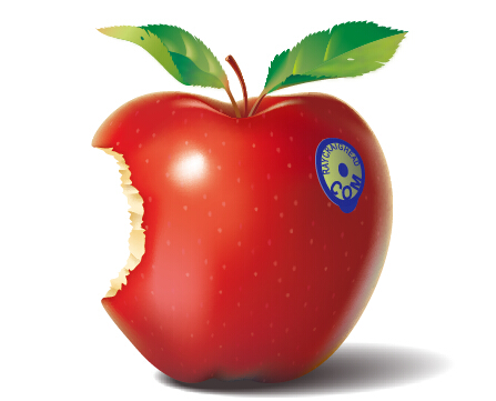 Bite of red apple vector graphic Bite of red apple vector graphic