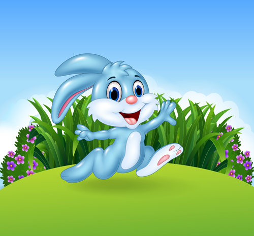 Cartoon easter rabbit cute vector material 06 Cartoon easter rabbit cute vector material 06