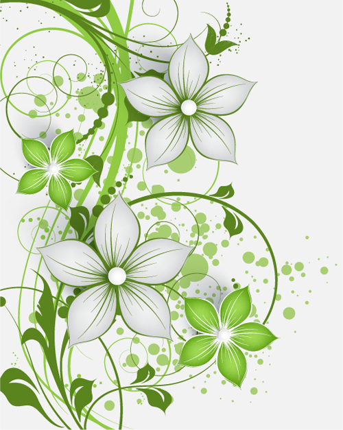 Elegant abstract flower vectors graphics 05 Elegant abstract flower vectors graphics 05