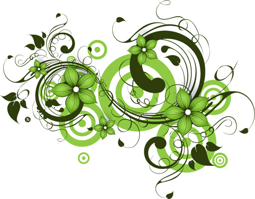 Elegant abstract flower vectors graphics 08 Elegant abstract flower vectors graphics 08