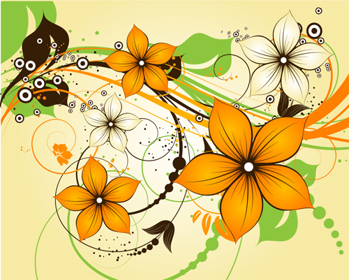 Elegant abstract flower vectors graphics 10 Elegant abstract flower vectors graphics 10