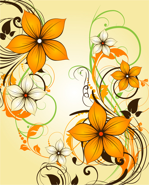 Elegant abstract flower vectors graphics 11 Elegant abstract flower vectors graphics 11